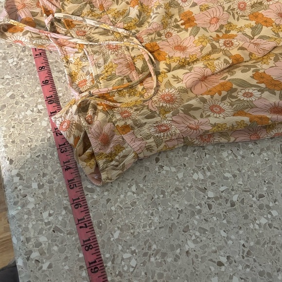 Be Cool Floral Sundress with Pink and Orange Flowers Medium Gauze - Picture 8 of 9